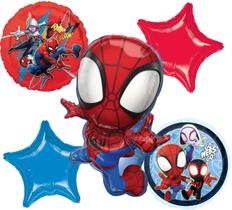 Anagrama de decorações de buquê de balão e suprimentos para festas de aniversário