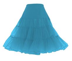 Anágua BellaSous Organza Vintage até o chá azul pavão