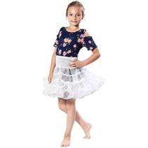Anágua Malco Modes Little Betty para vestido de patente branco