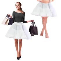 Anágua Malco Modes Zooey Chiffon para dança quadrada SM White Anágua Malco Modes Zooey Chiffon para dança quadrada SM White