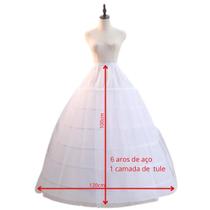 Anágua Saiote Para Vestido De Noiva Festas Debutante de tule 6 Aros Anágua Saiote Para Vestido De Noiva Festas Debutante de tule 6 Aros