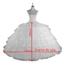 Anagua Saoite Armacao Vestido Noiva Debutante Gigante 6 Aro - LM