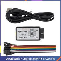 Analisador Lógico USB De 8 Canais 24MHz 24M/segundo, Depurador Para Circuitos Integrados ARM FPGA Analisador Lógico USB De 8 Canais 24MHz 24M/segundo, Depurador Para Circuitos Integrados ARM FPGA