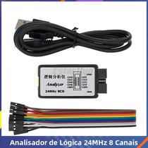 Analisador Lógico USB De 8 Canais 24MHz 24M/segundo Depurador Para Circuitos Integrados ARM FPGA
