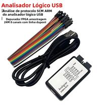 Analisador Lógico USB De 8 Canais 24MHz, Depurador De 24M/segundo Para ARM FPGA XCW, Analisador Analisador Lógico USB De 8 Canais 24MHz, Depurador De 24M/segundo Para ARM FPGA XCW, Analisador