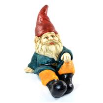 Anão Gnomo Sentado Jardim Realista Decoração Enfeite Resina Anão Gnomo Sentado Jardim Realista Decoração Enfeite Resina