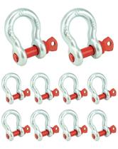 Anchor Shackles QWORK, aço galvanizado, 1,1 kg, reboque, 1T, pacote com 10 unidades Anchor Shackles QWORK, aço galvanizado, 1,1 kg, reboque, 1T, pacote com 10 unidades