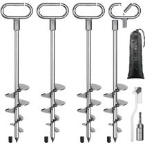 Anchor Stake SELEWARE 43 cm Spiral Ground Anchors, pacote com 4