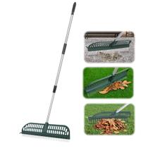 Ancinho de folhas de jardim ORIENTOOLS 2 em 1 para grama artificial