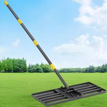 Ancinho de nivelamento de gramado VRIEZOP Heavy Duty com placa de 76 cm x 25 cm Ancinho de nivelamento de gramado VRIEZOP Heavy Duty com placa de 76 cm x 25 cm