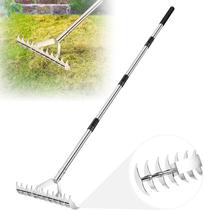 Ancinho de palha CAROD 62 com alça ajustável, 11 dentes de aço