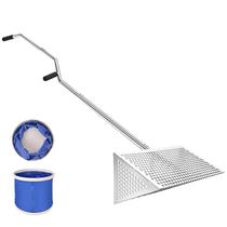 Ancinho Peneira de Areia WAAWDOS 122 cm em Aço Inoxidável com Cesto de 40 cm