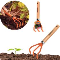 Ancinho Rastelo 3 Dentes Garfo Jardinagem Aço Tramontina