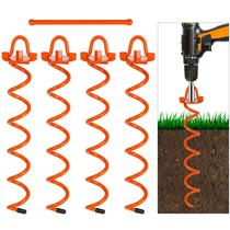 Anclajes de Tierra en Espiral FEED GARDEN 40 cm Paquete de 4 Naranja Anclajes de Tierra en Espiral FEED GARDEN 40 cm Paquete de 4 Naranja