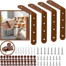 Anclajes para Muebles PTKSZGT Marrón Antivuelco para Seguridad Infantil