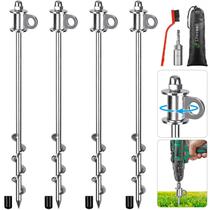 Anclajes para suelo Lifeswell Paquete de 4 estacas para tienda de campaña 40 cm de alta resistencia