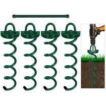 Anclas de Tierra en Espiral FEED GARDEN 31 cm Resistente Paquete de 4 Anclas de Tierra en Espiral FEED GARDEN 31 cm Resistente Paquete de 4