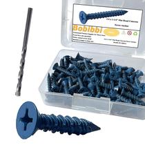 Âncora de parafuso de concreto Bobibbi 1/4 x 1-1/4 para alvenaria 100 unidades Âncora de parafuso de concreto Bobibbi 1/4 x 1-1/4 para alvenaria 100 unidades