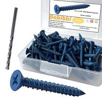 Âncora de parafuso de concreto Bobibbi 1/4 x 1-3/4 para alvenaria 100 unidades Âncora de parafuso de concreto Bobibbi 1/4 x 1-3/4 para alvenaria 100 unidades