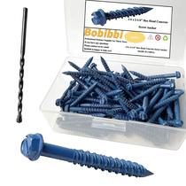 Âncora de parafuso de concreto Bobibbi 1/4 x 2-1/4 de cabeça hexagonal (100 unidades) Âncora de parafuso de concreto Bobibbi 1/4 x 2-1/4 de cabeça hexagonal (100 unidades)