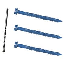 Âncora de parafuso de concreto Bobibbi 1/4 x 2-3/4 de cabeça hexagonal (100 unidades)