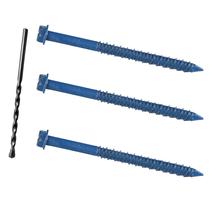 Âncora de parafuso de concreto Bobibbi 1/4 x 3-1/4 para alvenaria 100 unidades Âncora de parafuso de concreto Bobibbi 1/4 x 3-1/4 para alvenaria 100 unidades