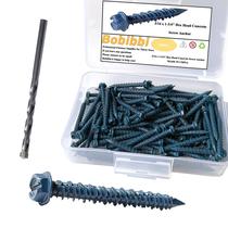 Âncora de parafuso de concreto Bobibbi 3/16 x 1-3/4 de cabeça hexagonal (100 unidades) Âncora de parafuso de concreto Bobibbi 3/16 x 1-3/4 de cabeça hexagonal (100 unidades)