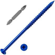 Âncora de parafuso de concreto Wensilon 1/4 x 5 100 unidades de cabeça plana azul