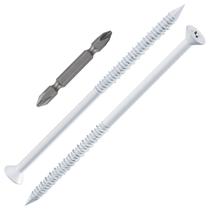 Âncora de parafuso de concreto Wensilon 30 unidades 6,35 x 127 mm branca