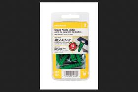 Âncora de plástico com nervuras Hillman de 6 mm x 4 cm, pacote com 20 Âncora de plástico com nervuras Hillman de 6 mm x 4 cm, pacote com 20