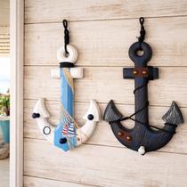 Âncora Decoração Parede Marítima Náutica Mar 35cm Kit 2pçs