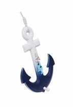 Âncora em Madeira Decorativa Cabideiro Praia Marítimo 33CM Cor:Azul Âncora em Madeira Decorativa Cabideiro Praia Marítimo 33CM Cor:Azul