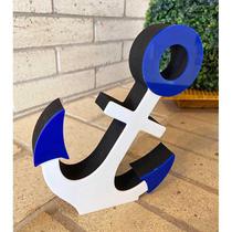 Âncora Em Mdf Decoryou - Ref 341 Branco E ul