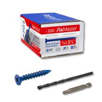 Âncoras de parafuso FixMaster 1/4 x 1,75" de concreto azul (100 unidades) Âncoras de parafuso FixMaster 1/4 x 1,75" de concreto azul (100 unidades)