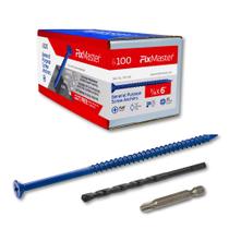 Âncoras de parafuso FixMaster 1/4 x 6 com chave de fenda e broca Âncoras de parafuso FixMaster 1/4 x 6 com chave de fenda e broca