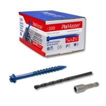 Âncoras de parafuso FixMaster 3/16 x 2,75 Hex Head Blue (100 unidades) Âncoras de parafuso FixMaster 3/16 x 2,75 Hex Head Blue (100 unidades)