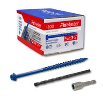 Âncoras de parafuso FixMaster 3/16 x 9,5 cm com chave de fenda e broca Âncoras de parafuso FixMaster 3/16 x 9,5 cm com chave de fenda e broca