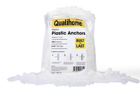 Âncoras de parede Âncoras de drywall de plástico com nervuras Qualihome Âncoras de parede Âncoras de drywall de plástico com nervuras Qualihome