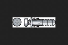 Âncoras de plástico com parafusos Hillman 4-6 x 2,2 cm Pan Head, pacote com 6