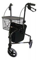 Andador 03 Rodas Supermedy Com Freios Dobrável Até 80kg Andador 03 Rodas Supermedy Com Freios Dobrável Até 80kg