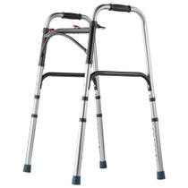 Andador 2 Barras Click Duplo Aluminio Prata ate 135 Kg MED130