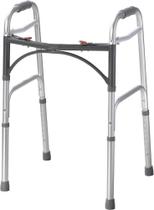 Andador 2 barras clique duplo med 130 alumínio prata 135 kg - MEDICINAL LIVE WELL
