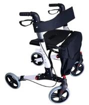 Andador adulto idoso 4 rodas assento bolsa freio luxo - Dilepé