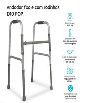 Andador Alumínio com Barra Fixo Móvel e Dobrável D10 Pop Dellamed Andador Para idoso Andador Alumínio com Barra Fixo Móvel e Dobrável D10 Pop Dellamed Andador Para idoso
