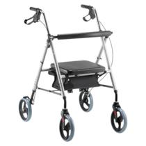 Andador Alumínio Dobrável 4 Rodas Assento D12 Dellamed