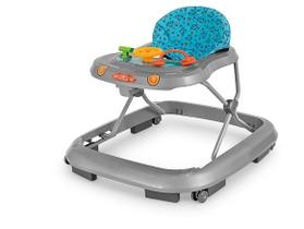 Andador Andaja Infantil Musical para Bebê Acqua Explorador Cinza - Tutti Baby