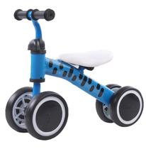 Andador Bebe Carrinho Infantil de Equilíbrio Azul 4 Rodas Sem Pedal até 24Kg Multmaxx