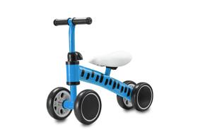 Andador Bebe Carrinho Infantil de Equilíbrio Azul 4 Rodas Sem Pedal até 24Kg Multmaxx