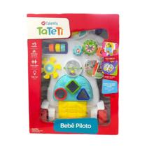 Andador Bebê Piloto Com Luz E Som Verde Tateti 0889