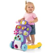 Andador Bebê Piloto Menina - 2 em 1 com Som de Motocicleta